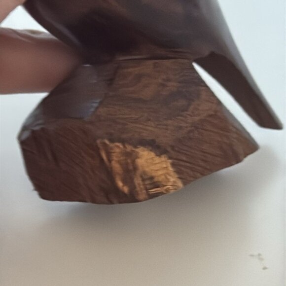 Vintage Ironwood Carved Owl Sculpture Approx 4” Tall - Picture 9 of 11